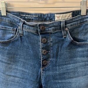AG Adriano Goldschmied 30R Stevie ankle button up jean